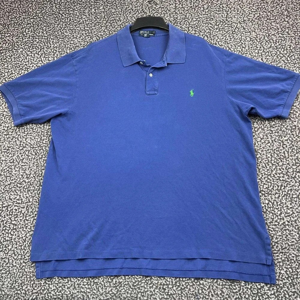 Vintage Polo Ralph Lauren Polo Shirt Men 2XLT Tall Short Sleeve Collared Cotton